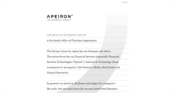 Desktop Screenshot of apeiron-investments.com